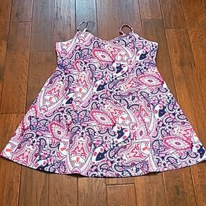 Lascana for Venus Paisley Adjustable Spaghetti Strap Dress size 1X